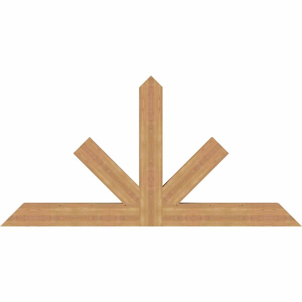 Ekena Millwork Saratoga Timber Gable Bracket, Western Red Cedar, 72"W x 36"H x 3 1/2"D x 5 1/2"F, 12/12 Pitch GBW072X36X0406SAR00SWR - main